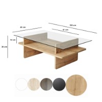 Журнальный столик Hanah Home Saga Rectangle Sapphire Transparent фото №11 — интернет-магазин Desire.md