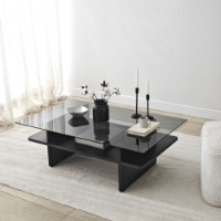 Журнальный столик Hanah Home Saga Rectangle Black Fume фото №5 — интернет-магазин Desire.md