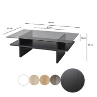 Журнальный столик Hanah Home Saga Rectangle Black Fume фото №10 — интернет-магазин Desire.md
