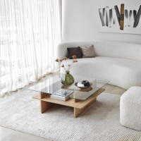 Журнальный столик Hanah Home Saga Square Sapphire Transparent фото №4 — интернет-магазин Desire.md