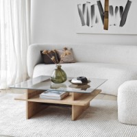 Журнальный столик Hanah Home Saga Square Sapphire Transparent фото №5 — интернет-магазин Desire.md