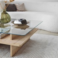Журнальный столик Hanah Home Saga Square Sapphire Transparent фото №7 — интернет-магазин Desire.md