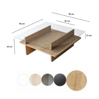 Журнальный столик Hanah Home Saga Square Sapphire Transparent фото №10 — интернет-магазин Desire.md