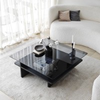Журнальный столик Hanah Home Saga Square Black Fume фото №5 — интернет-магазин Desire.md