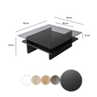 Журнальный столик Hanah Home Saga Square Black Fume фото №10 — интернет-магазин Desire.md