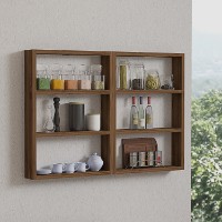 Raft de perete Hanah Home Hexa Walnut