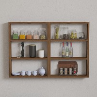 Raft de perete Hanah Home Hexa Walnut imaginea #2 — magazin online Desire.md