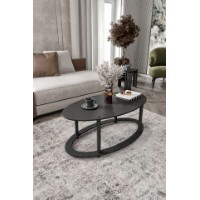 Măsuţă cafea Hanah Home Hole Ellipse Black imaginea #1 — magazin online Desire.md