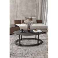 Măsuţă cafea Hanah Home Hole Ellipse Black imaginea #2 — magazin online Desire.md