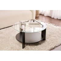 Măsuţă cafea Hanah Home Clara Wood Black Transparent