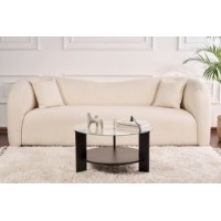 Măsuţă cafea Hanah Home Clara Wood Black Transparent imaginea #2 — magazin online Desire.md
