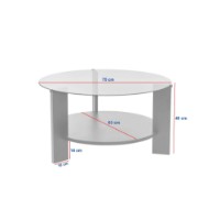 Măsuţă cafea Hanah Home Clara Wood Black Transparent imaginea #7 — magazin online Desire.md
