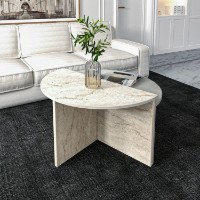 Măsuţă cafea Hanah Home Dolunay Grey Travertine imaginea #3 — magazin online Desire.md