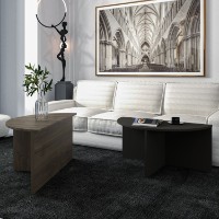 Măsuţă cafea Hanah Home Dolunay Walnut Anthracite imaginea #2 — magazin online Desire.md