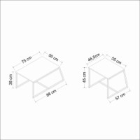 Журнальный столик Hanah Home Minimal Travertine фото №6 — интернет-магазин Desire.md