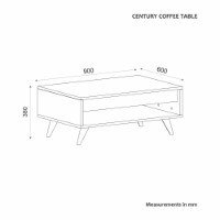 Măsuţă cafea Hanah Home Century Sapphire Oak imaginea #7 — magazin online Desire.md