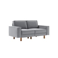 Canapea Atelier Del Sofa Sparrow 2 Fog Grey Walnut