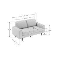 Canapea Atelier Del Sofa Sparrow 2 Night Grey Walnut imaginea #4 — magazin online Desire.md