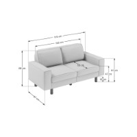 Canapea Atelier Del Sofa Sparrow 2 Pebble Walnut imaginea #4 — magazin online Desire.md