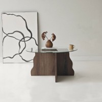 Măsuţă cafea Hanah Home Butterfly Walnut Transparent imaginea #2 — magazin online Desire.md