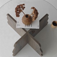 Măsuţă cafea Hanah Home Butterfly Walnut Transparent imaginea #8 — magazin online Desire.md