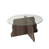 Măsuţă cafea Hanah Home Butterfly Walnut Transparent imaginea #9 — magazin online Desire.md