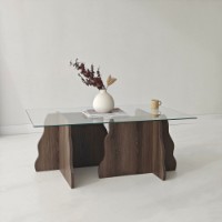 Măsuţă cafea Hanah Home Canyon Walnut Transparent imaginea #3 — magazin online Desire.md