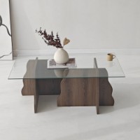 Măsuţă cafea Hanah Home Canyon Walnut Transparent imaginea #5 — magazin online Desire.md