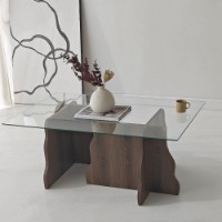 Măsuţă cafea Hanah Home Canyon Walnut Transparent imaginea #6 — magazin online Desire.md