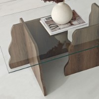 Măsuţă cafea Hanah Home Canyon Walnut Transparent imaginea #7 — magazin online Desire.md