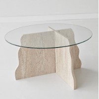 Măsuţă cafea Hanah Home Butterfly Travertine Transparent imaginea #8 — magazin online Desire.md