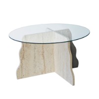 Măsuţă cafea Hanah Home Butterfly Travertine Transparent imaginea #9 — magazin online Desire.md
