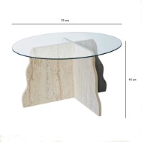 Măsuţă cafea Hanah Home Butterfly Travertine Transparent imaginea #10 — magazin online Desire.md