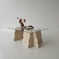 Măsuţă cafea Hanah Home Canyon Travertine Transparent imaginea #2 — magazin online Desire.md