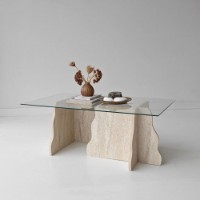 Măsuţă cafea Hanah Home Canyon Travertine Transparent imaginea #6 — magazin online Desire.md
