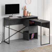 Masa de birou Hanah Home Badau Retro Grey