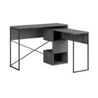 Masa de birou Hanah Home Badau Retro Grey imaginea #3 — magazin online Desire.md
