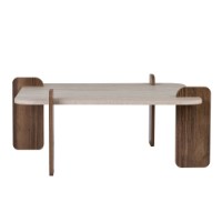 Журнальный столик Hanah Home Marais Travertine Venezia Walnut фото №5 — интернет-магазин Desire.md