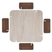 Журнальный столик Hanah Home Marais Travertine Venezia Walnut фото №6 — интернет-магазин Desire.md