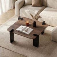 Журнальный столик Hanah Home Marais Venezia Walnut Wood Black фото №2 — интернет-магазин Desire.md