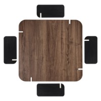 Журнальный столик Hanah Home Marais Venezia Walnut Wood Black фото №6 — интернет-магазин Desire.md