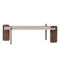 Журнальный столик Hanah Home Renard Travertine Venezia Walnut фото №5 — интернет-магазин Desire.md