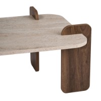 Журнальный столик Hanah Home Renard Travertine Venezia Walnut фото №7 — интернет-магазин Desire.md