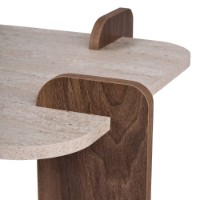 Журнальный столик Hanah Home Renard Travertine Venezia Walnut фото №8 — интернет-магазин Desire.md