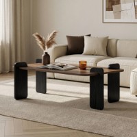 Журнальный столик Hanah Home Renard Venezia Walnut Wood Black фото №2 — интернет-магазин Desire.md