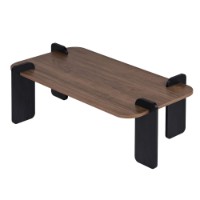 Журнальный столик Hanah Home Renard Venezia Walnut Wood Black фото №3 — интернет-магазин Desire.md