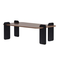 Журнальный столик Hanah Home Renard Venezia Walnut Wood Black фото №4 — интернет-магазин Desire.md