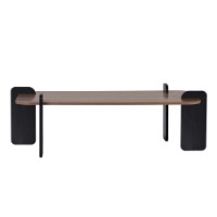 Журнальный столик Hanah Home Renard Venezia Walnut Wood Black фото №5 — интернет-магазин Desire.md