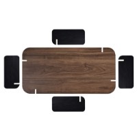 Журнальный столик Hanah Home Renard Venezia Walnut Wood Black фото №6 — интернет-магазин Desire.md