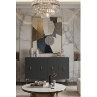 Dulăpior Hanah Home Salkim 120 Anthracite Gold imaginea #2 — magazin online Desire.md